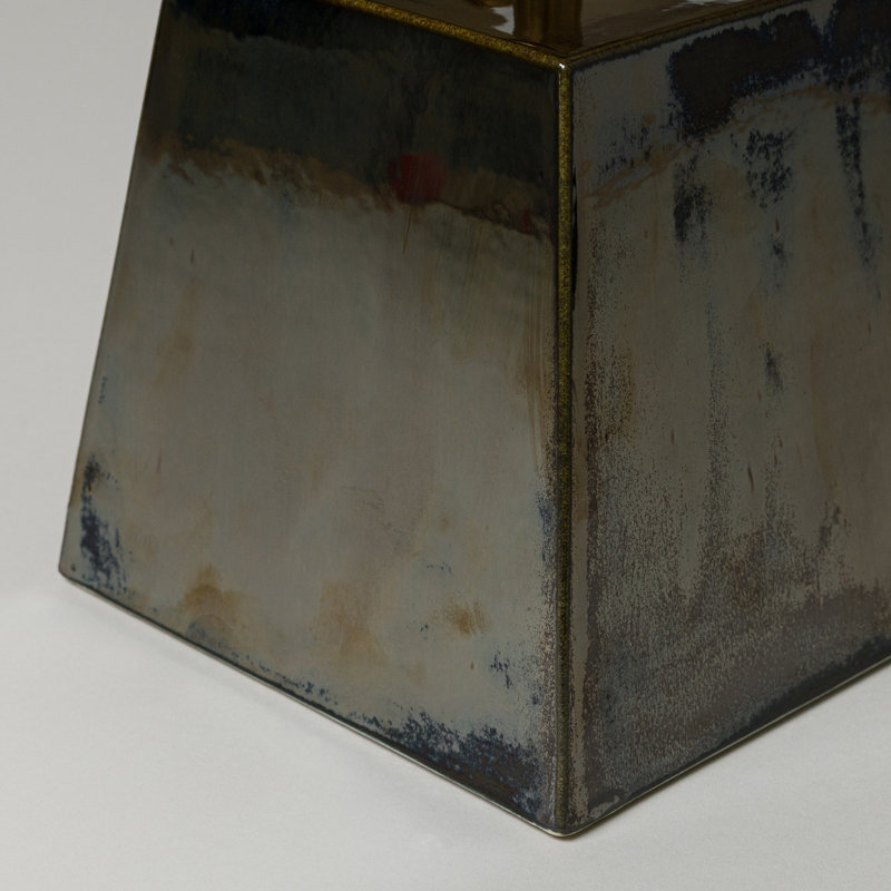 Osen Table Lamp, Obsidian, Bone, 13.5" H x 7.5" W x 7.5" D