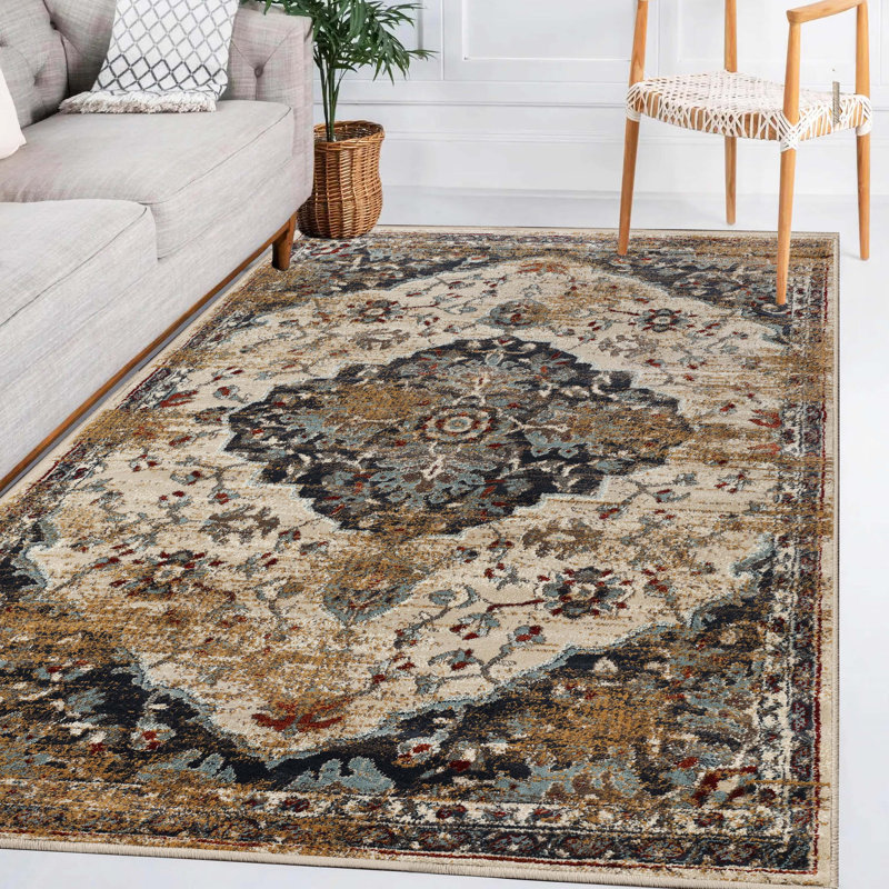 Tapis d'intérieur 100% polypropylène Collymore, Rectangle de 5 pi x 8 pi