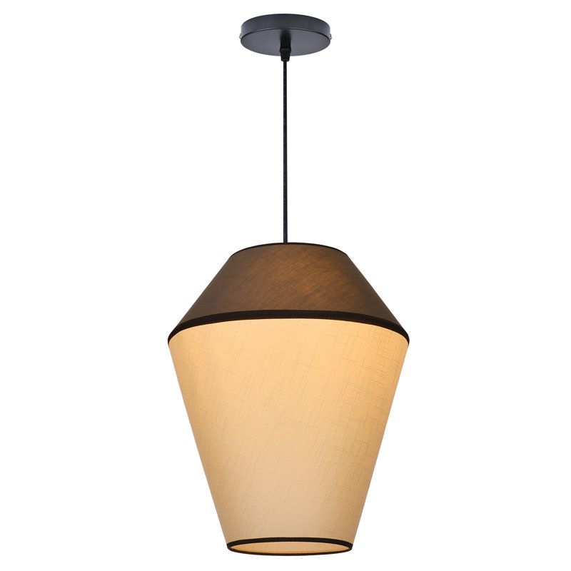 Luminaire suspendu géométrique 1 lumière, H 16,53 po x l 11,81 po x P 11,81 po