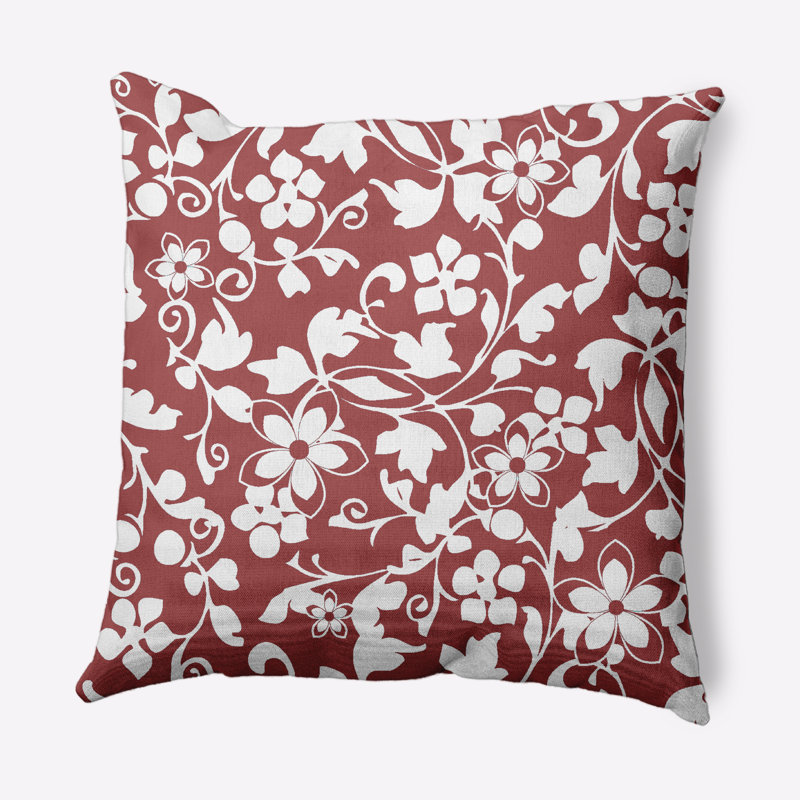 Coussin décoratif d'intérieur/d'extérieur, 20 po x 20 po, Rouge