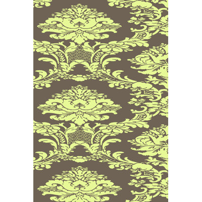 Small Vivid Damask In Green I - Wrapped Canvas Print