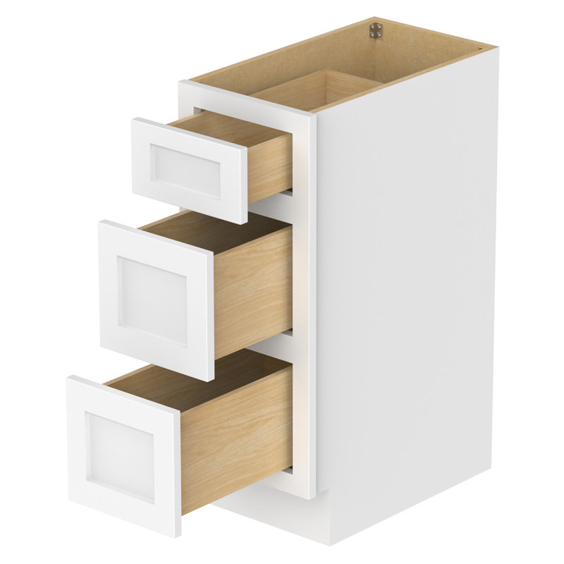 12'' Bathroom Vanity Base Only, White