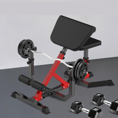 Adjustable 2-in-1 Preacher Curl & Roman Chair | Multi-Function Gym Station