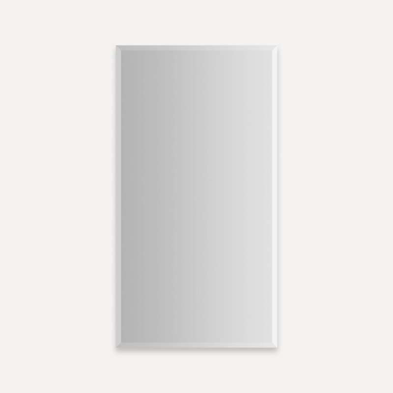M Series Recessed Frameless Medicine Cabinet with 3 Adjustable Shelves and LED Lighting, Left, 30" H x 15.25" W x 8" D