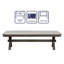 Banc rembourré 100% polyester Surbit