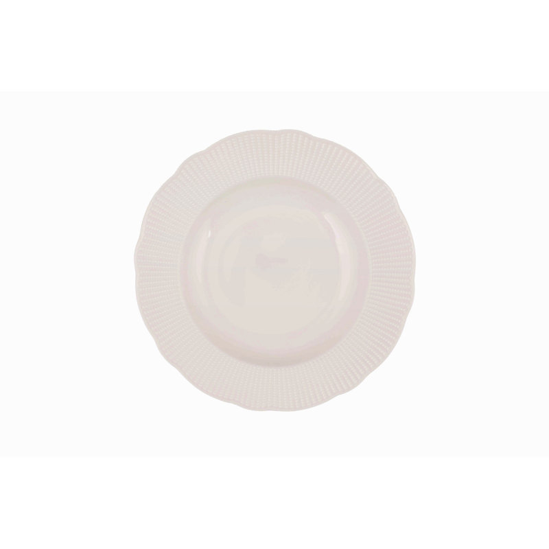 Adleigh Piece Porcelain China Dinnerware Set - Service for 6, White