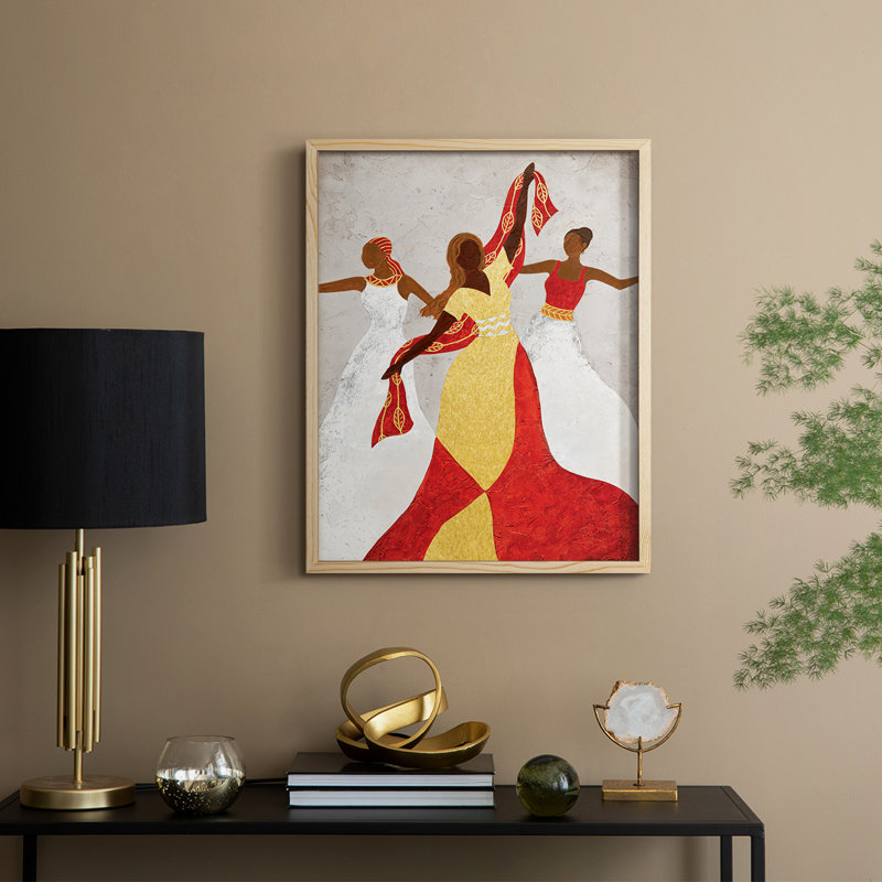 Golden Celebration Framed Print - Solid Wood, Natural, 30" H x 24" W