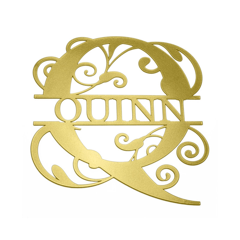 Décoration murale Anbut 24 po, Or, Lettre Q, Oui