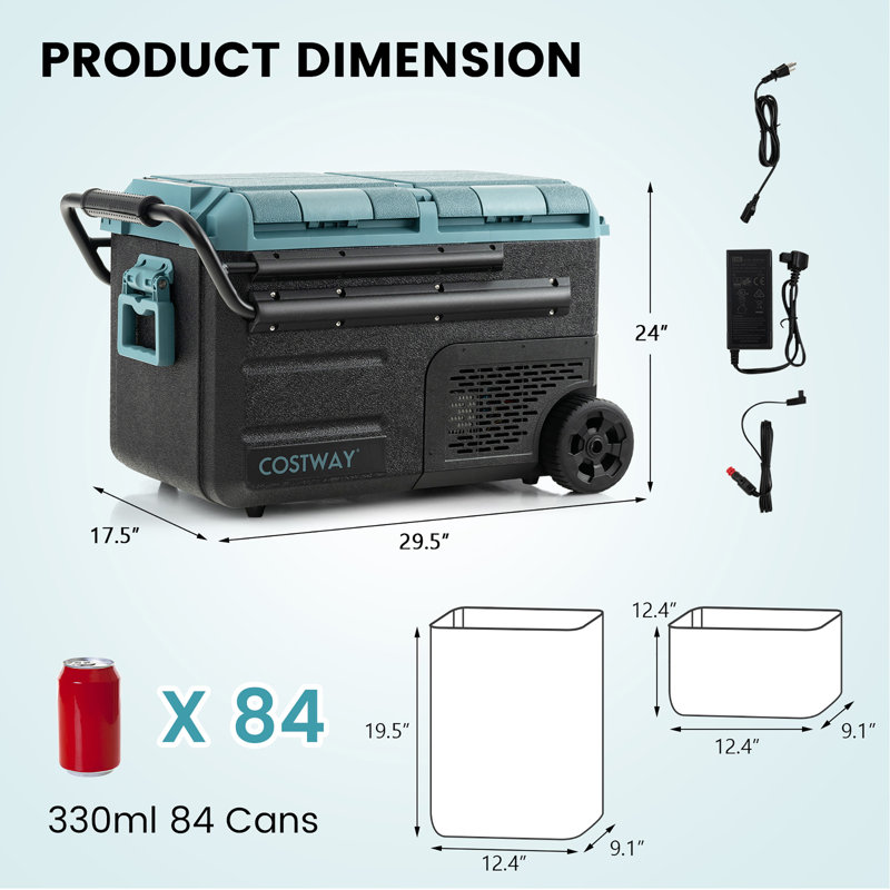 Costway 61 Quarts Ice Chest with wheels