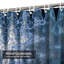 Rideau de douche bleu imperméable, rideaux de douche pour la salle de bain avec 12 crochets-130011182