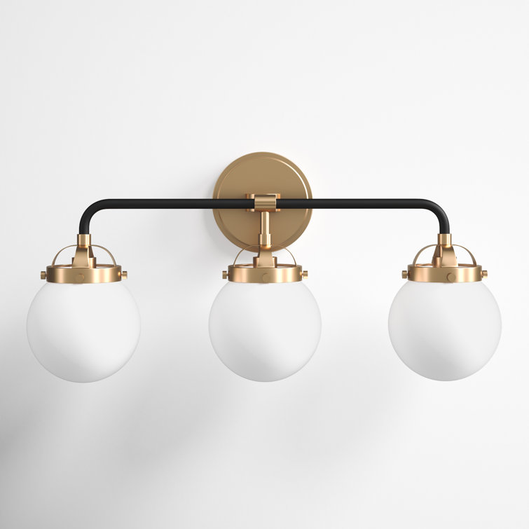 Newport 3 Light Hand-Blown Glass Vanity Light INCOMPLETE
