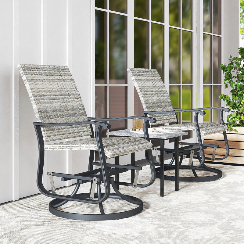 Ensemble de 2 fauteuils oscillants d'extérieur Outsunny