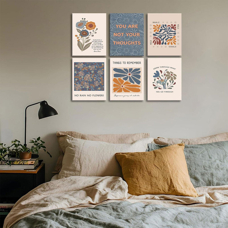 6 Piece Wrapped Canvas Wall Art