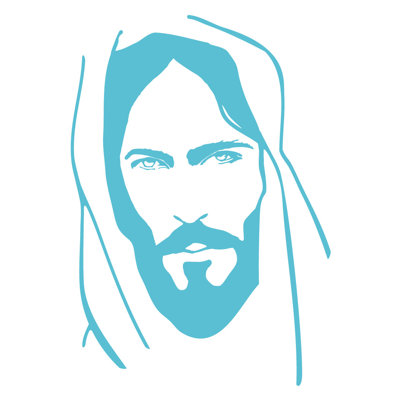 Décalcomanie murale face of jesus