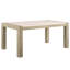 Ensemble de salle à manger de style contemporain avec table rectangulaire blanche et chaises rembourrées-730134603