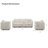 Aurora 3-Pieces Chenille Storage Seat Sofa Set Modular Sectional Couch Set With Removable Cushion Cover For Apartment Livingroom Lounge, 2 Single Armchairs & 3-Seat Sofa Set-995760329
