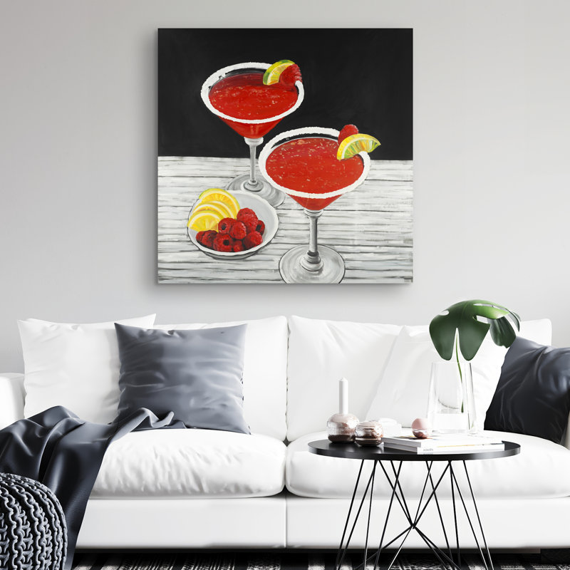 Two cosmopolitan - 32"x32" art on canvas