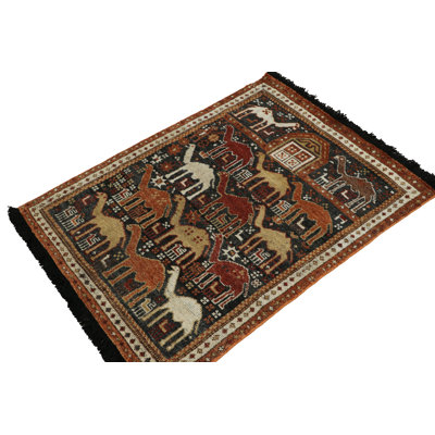 Burano Hand Knotted Wool Animal Print Area Rug