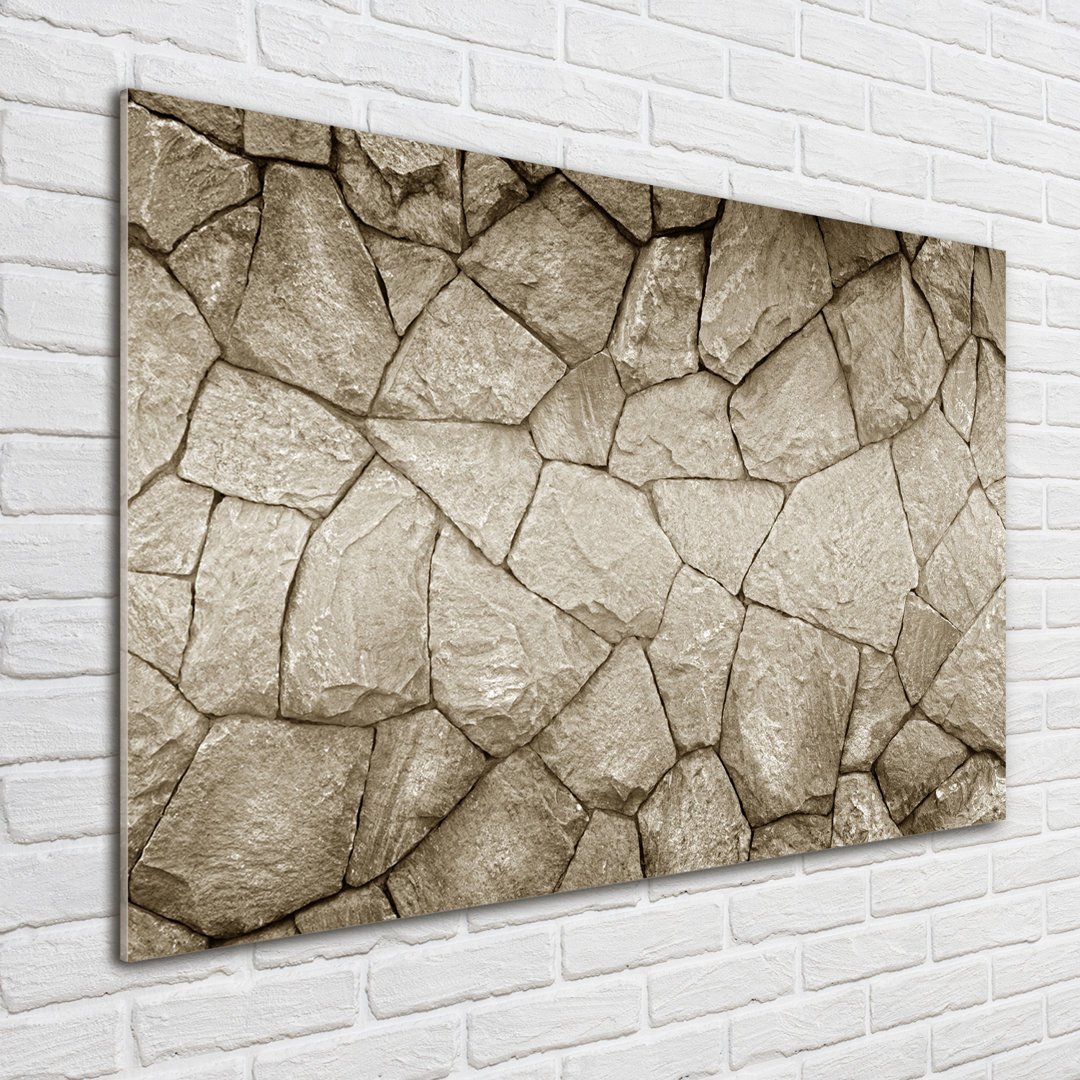 Glasbild Stone Wall