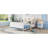 Full Size Metal Platform Bed Frame With Light, Kids Full Metal Bed With Upholstered And Storage Headboard, White-1929580550-1929580548