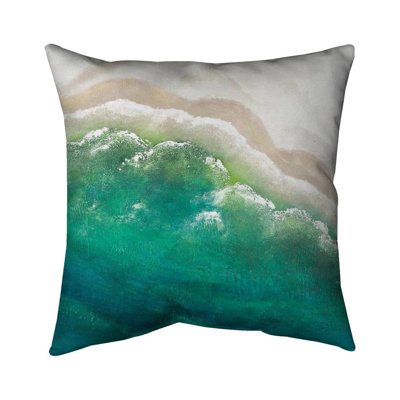 Turquoise Sea Square Throw Pillow Cover