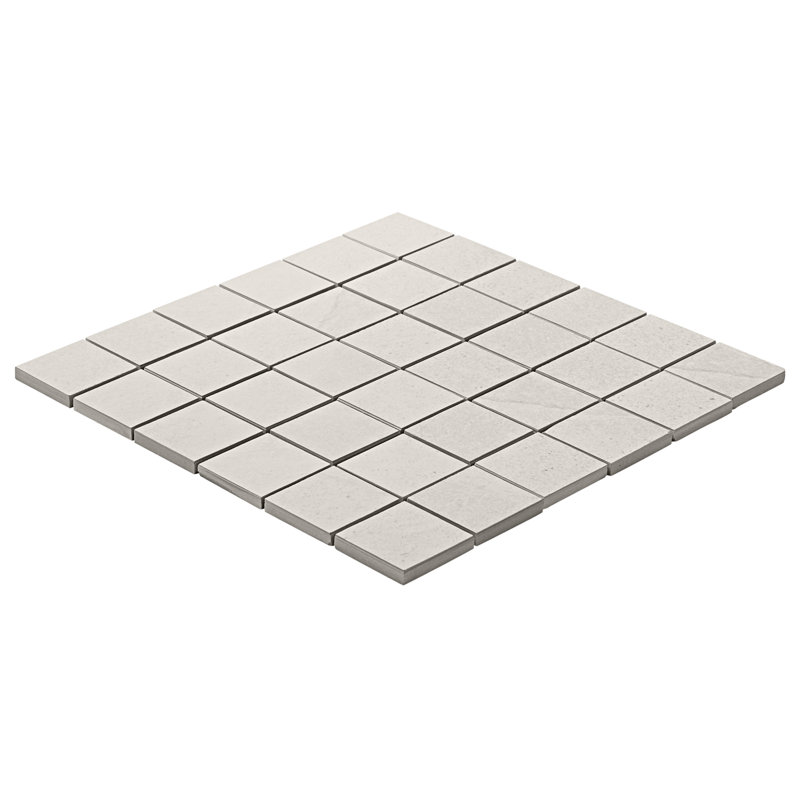 Fordham 2x2 Matte Porcelain Stone Look Floor and Wall Mosaic Tile, White