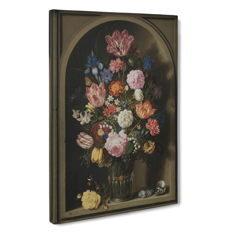 Still Life with Flowers Vol.7 by Ambrosius Bosschaert - Wrapped Canvas, 50cm H x 35cm W x 3cm D