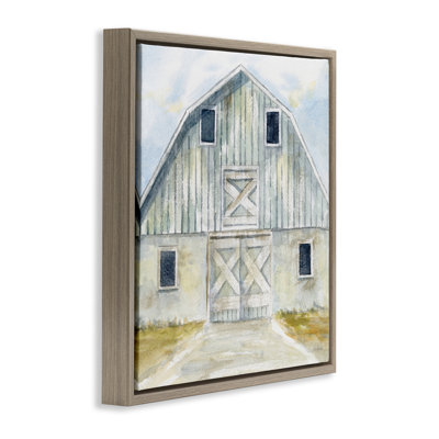 Blue Gray Barn Floating Frame, design by Patti Bishop