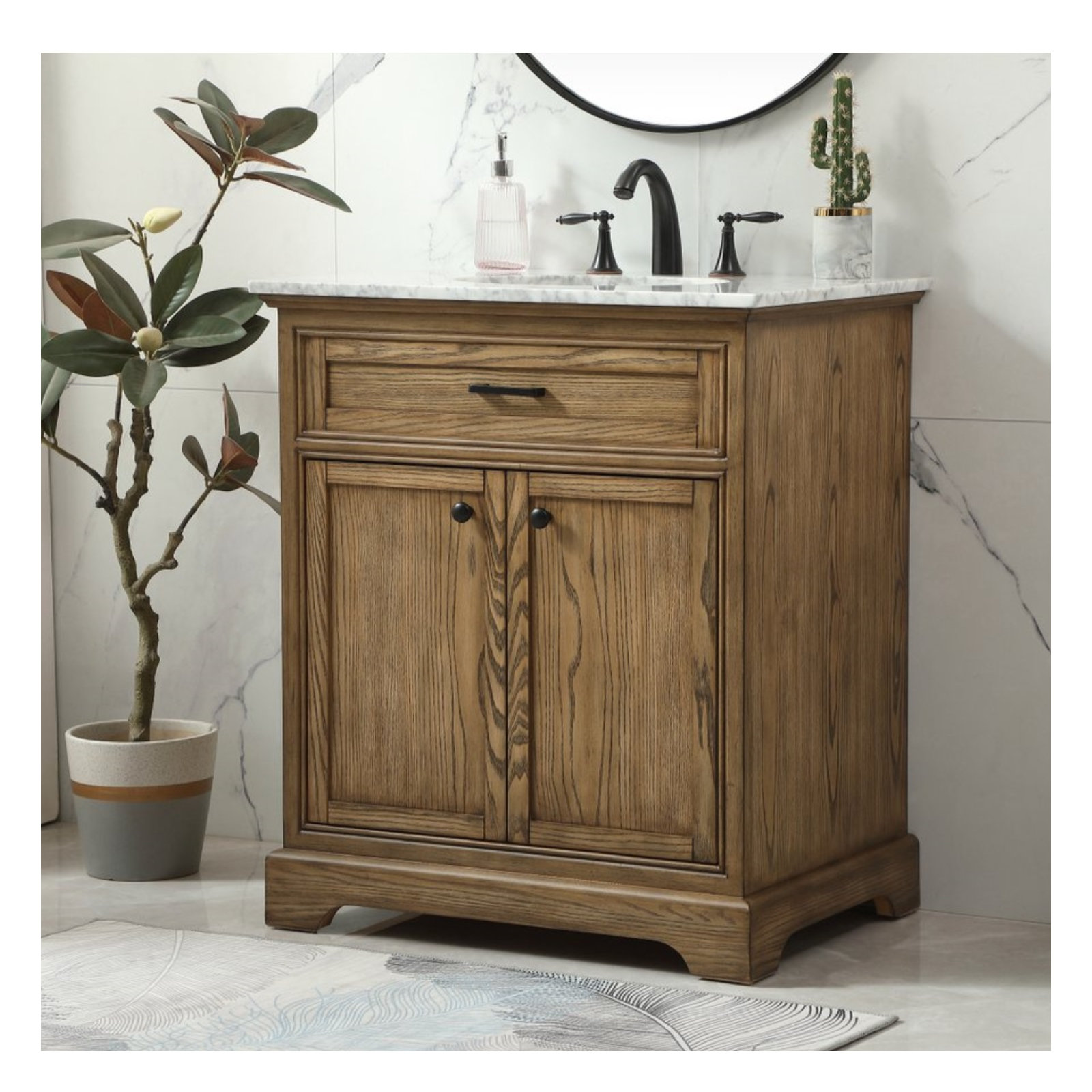 Hermes 30'' Single Bathroom Vanity, Driftwood