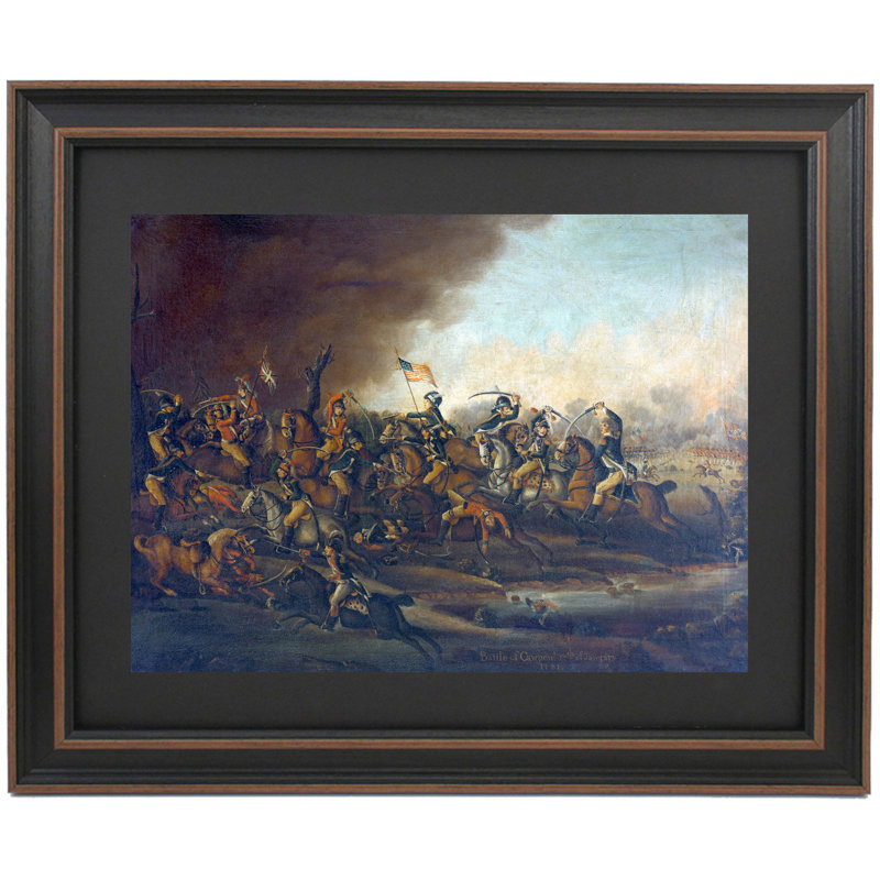 Bataille de Cowpens par Frederick Kemmelmeyer, H 19 po x l 24 po