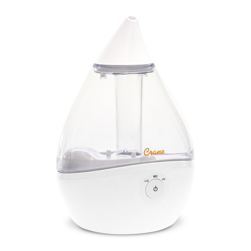 Clear and White Ultrasonic Cool Mist Humidifier with Auto Shutoff