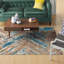 Tapis bleu / brun Aamira Chervon-603467555