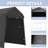 Portable Outdoor Storage Shed, Heavy-Duty Steel Frame with Roll-Up Doors and Ventilation, 7 x 12 ft, Garage and Garden Storage for Motorcycles, ATV, and Tools, Black-123191115-123191113