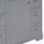 Meuble-lavabo 36 po sans lavabo, base d'armoire seulement, une armoire et six tiroirs, gris