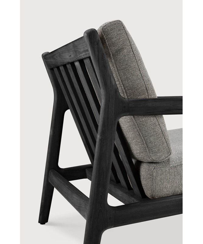 Jack Outdoor Teak Lounge Chair, Teak Black/Mocha