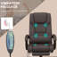 Chaise de bureau avec structure en métal, similicuir, pivotant, support lombaire, roulettes