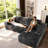 Boneless Corduroy L-Shape Modular Sectional Couch with Chaise - Soft Upholstered, Roomy Deep Seat, No Assembly Required, Timeless Stylish Furniture for Living Room Bedroom Apartment Home Office-218115378-222416034