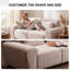 Canapé modulaire à assise profonde modulaire, Varnam-1025701475