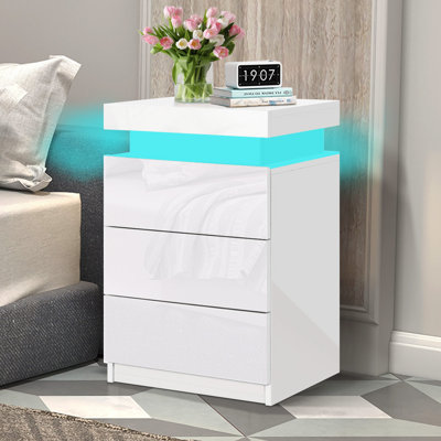Aquilah 45cm W Manufactured Wood Bedside Table