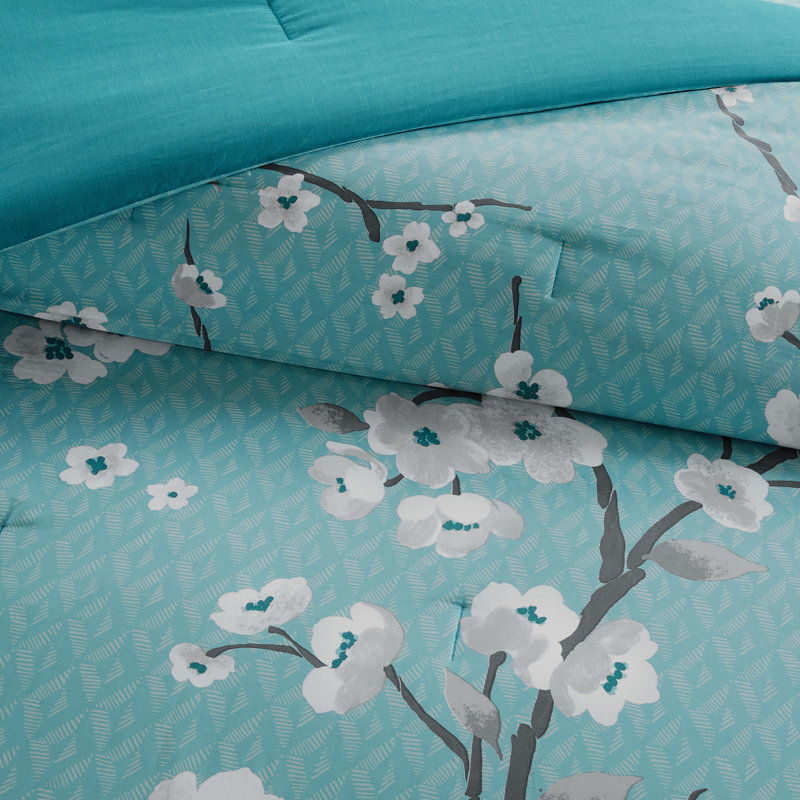 King Purple Cotton 8-Piece Embroidered Comforter Set