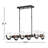 6 - Light Dimmable Modern Linear Chandelier