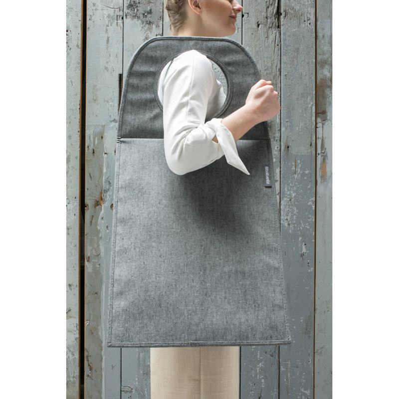 Brabantia 55 Litre Rectangular Laundry Bag, Pepper Black