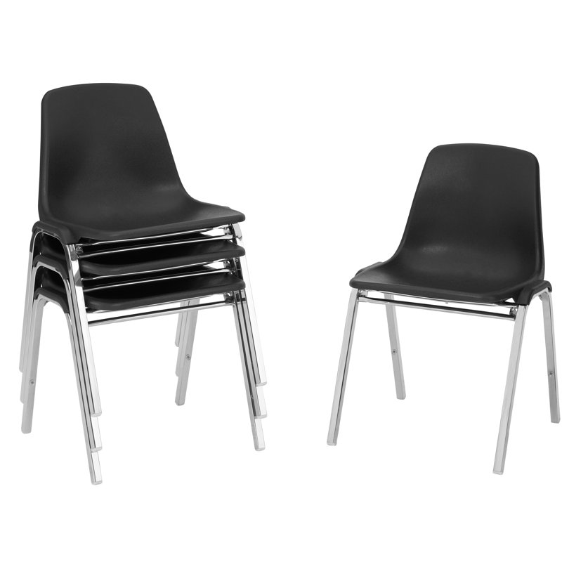 Chaise empilable en poly 8100 Series, Noir