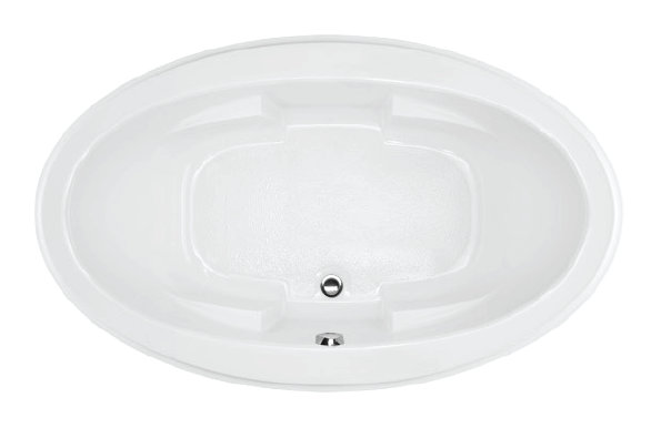 Nina 72'' L Bathtub, Bone, Satin Chrome