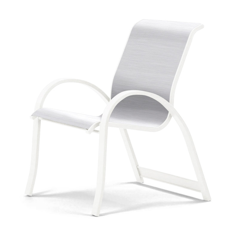Fauteuil de salle à manger empilable Hiraku, Abalone, Blanc
