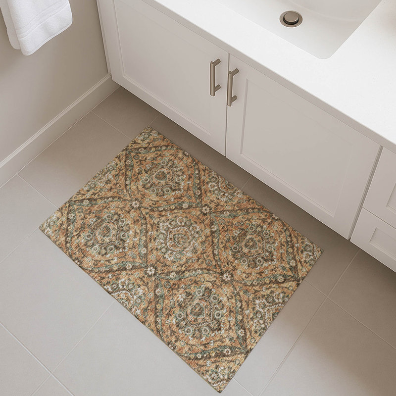 Machine Washable Indoor/Outdoor Chantille ACN2703 Global Rug, Copper, 1'8" x 2'6"