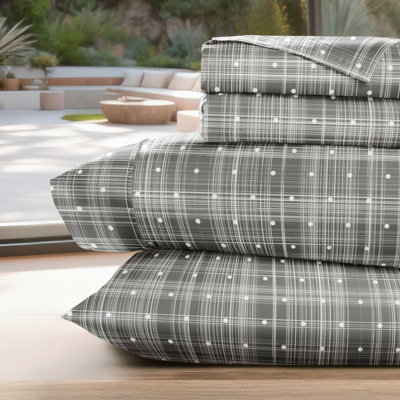 Becky Cameron™ Polka Dot Pattern Microfiber Sheet Set