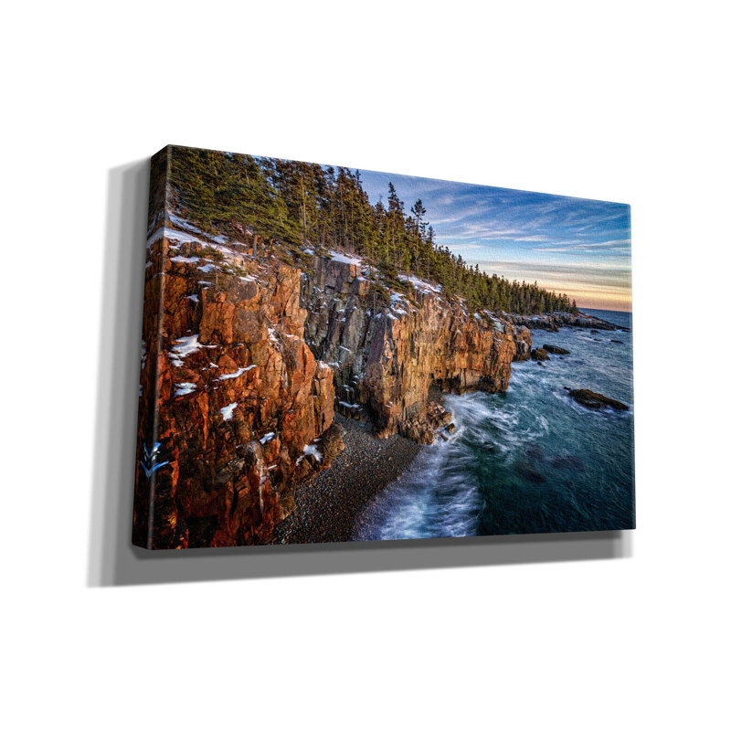 «The Schoodic Shoreline» par Rick Berk, art mural sur toile, H 40 po x l 60 po