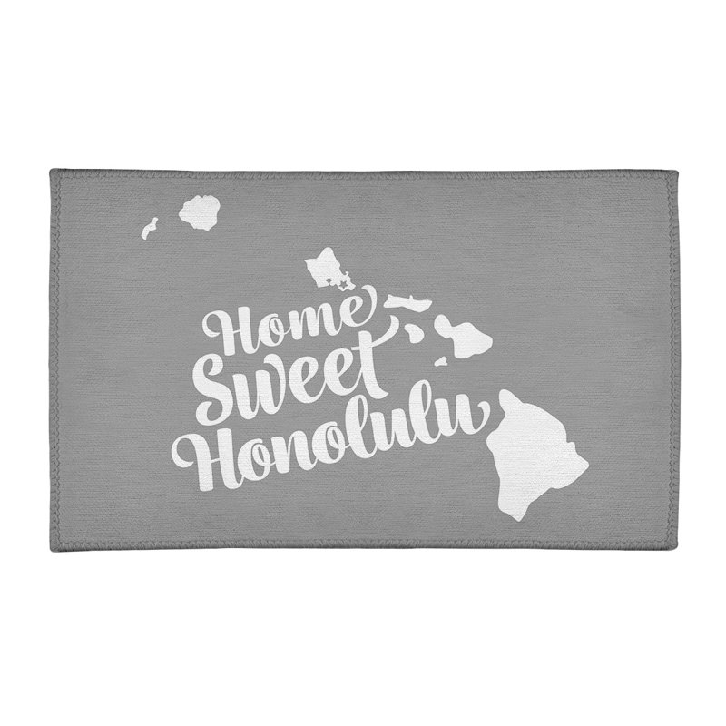 Tapis en poly-chenille honolulu hawaii, Rectangle 5 pi x 7 pi
