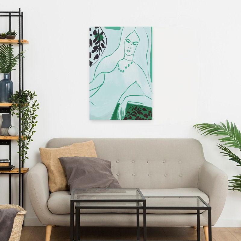 Art mural contemporain nu, H 24 po x l 16 po